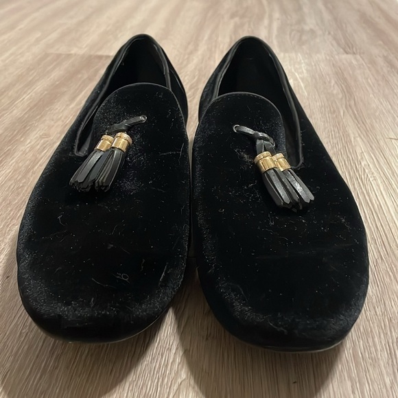 Zara Men’s Velvet Tassel Loafers 43 (10) Black Contemporary Classic Preppy - Picture 3 of 14
